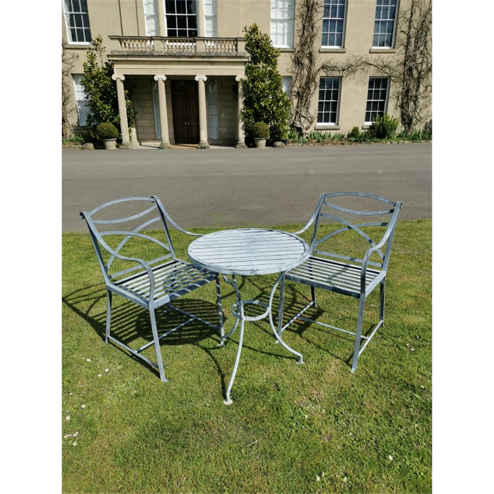 Galvanised Regency 60cm Table Set | Waterperry Gardens - Oxfordshire ...